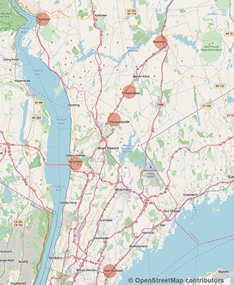 The Underground Railroad Westchester County map