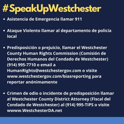 #SpeakUpWestchester