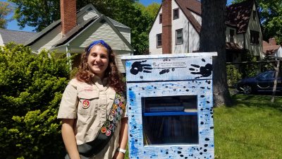 Rebecca Glider of White Plains in pursuit of Eagle Scout