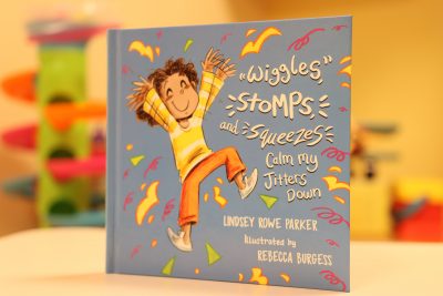 “Wiggles, Stomps and Squeezes Calm My Jitters Down” by Lindsey Rowe Parker