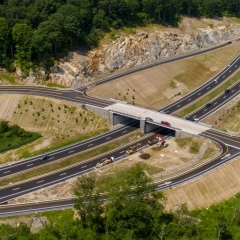 Highway with overpass