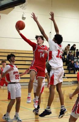 Somers-junior-G-Nate-Cohen-gets-an-easy-layup-in-rout-of-host-Riverside | The Examiner News