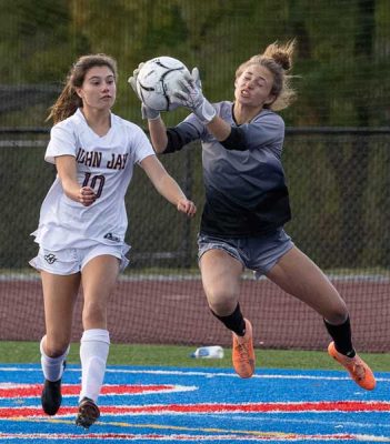 Byram Hills goalie Genevieve Geller