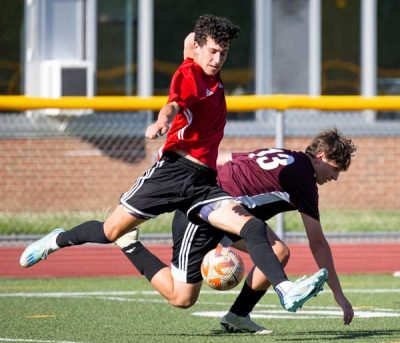 Somers-senior-Daniel-Nikac-rips-shot-against-Valhalla | The Examiner News