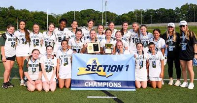 Pleasantville High girls pose with first Section 1 Class D title | The Examiner News Pleasantville High girls lax