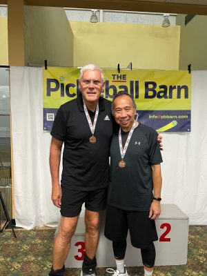 John Beyler Stan Chin winning Bronze at Tournament at Pickleball Barn in Brewster NY - July 2024 | The Examiner News