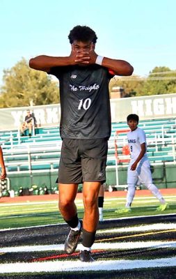 Yorktown senior Colin Worden would celebrate two goals | The Examiner News Yorktown senior Colin Worden